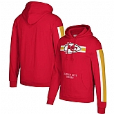 Kansas City Chiefs Mitchell & Ness Three Stripe Pullover Hoodie Red,baseball caps,new era cap wholesale,wholesale hats